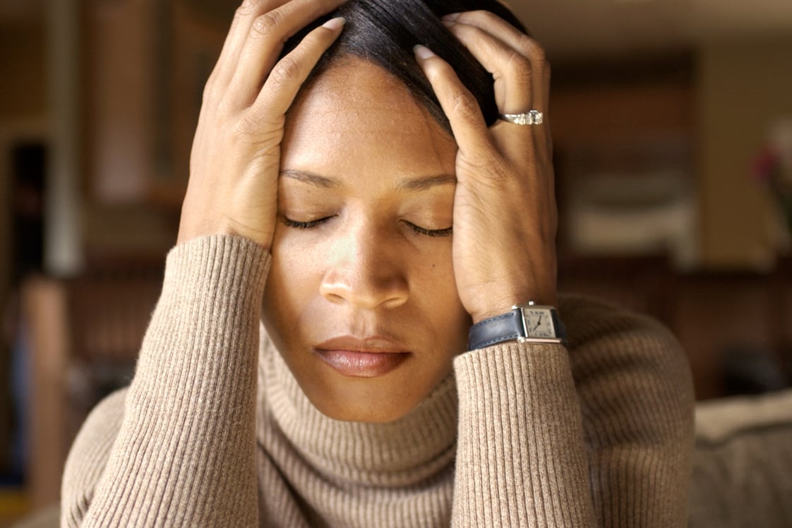 Woman experiencing stress